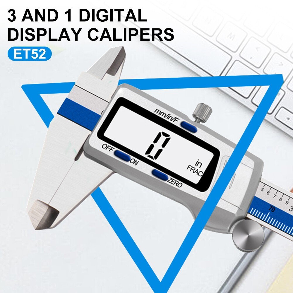 Digital Display Vernier Caliper 150mm Fraction/MM/Inch Caliper Stainless Steel