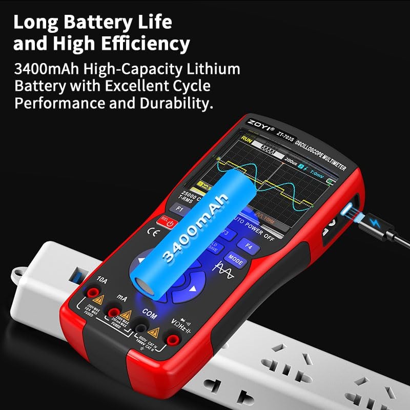 3 in 1 Handheld Oscilloscope Automotive Dual Channel 50MHz