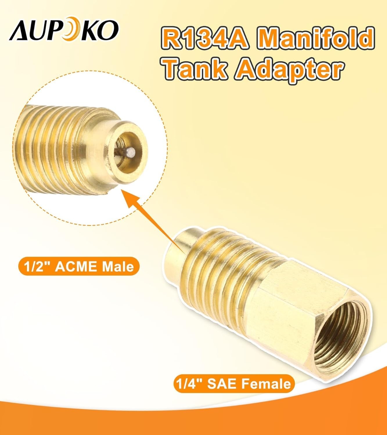 R1234YF Self-Sealing Can Tap with R134A Tank Adapter, 1/2’’ to 1/2 inches