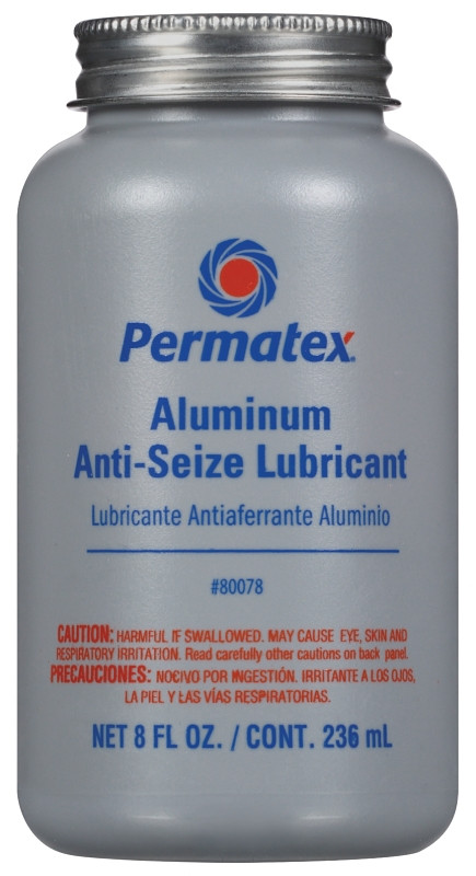 Permatex 80078 Anti-Seize Lubricant with Brush Top Bottle, 8 oz.