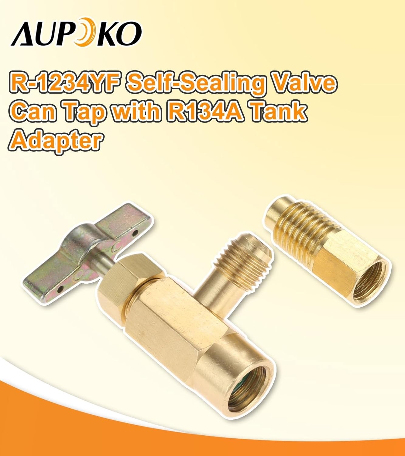 R1234YF Self-Sealing Can Tap with R134A Tank Adapter, 1/2’’ to 1/2 inches