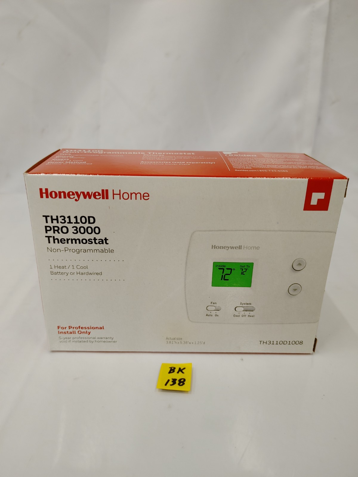 Honeywell TH3110D1008 Digital Thermostat *CONTRACTOR BRANDED*