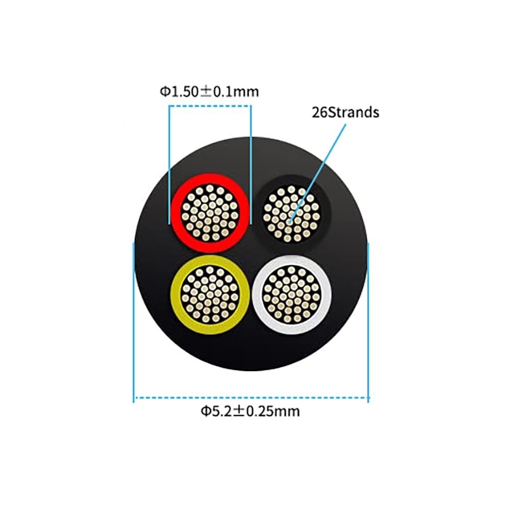 20 Gauge 4 Conductor Electrical Wire 25FT UL 2464 20 AWG 4 Wire Cable Tinned …