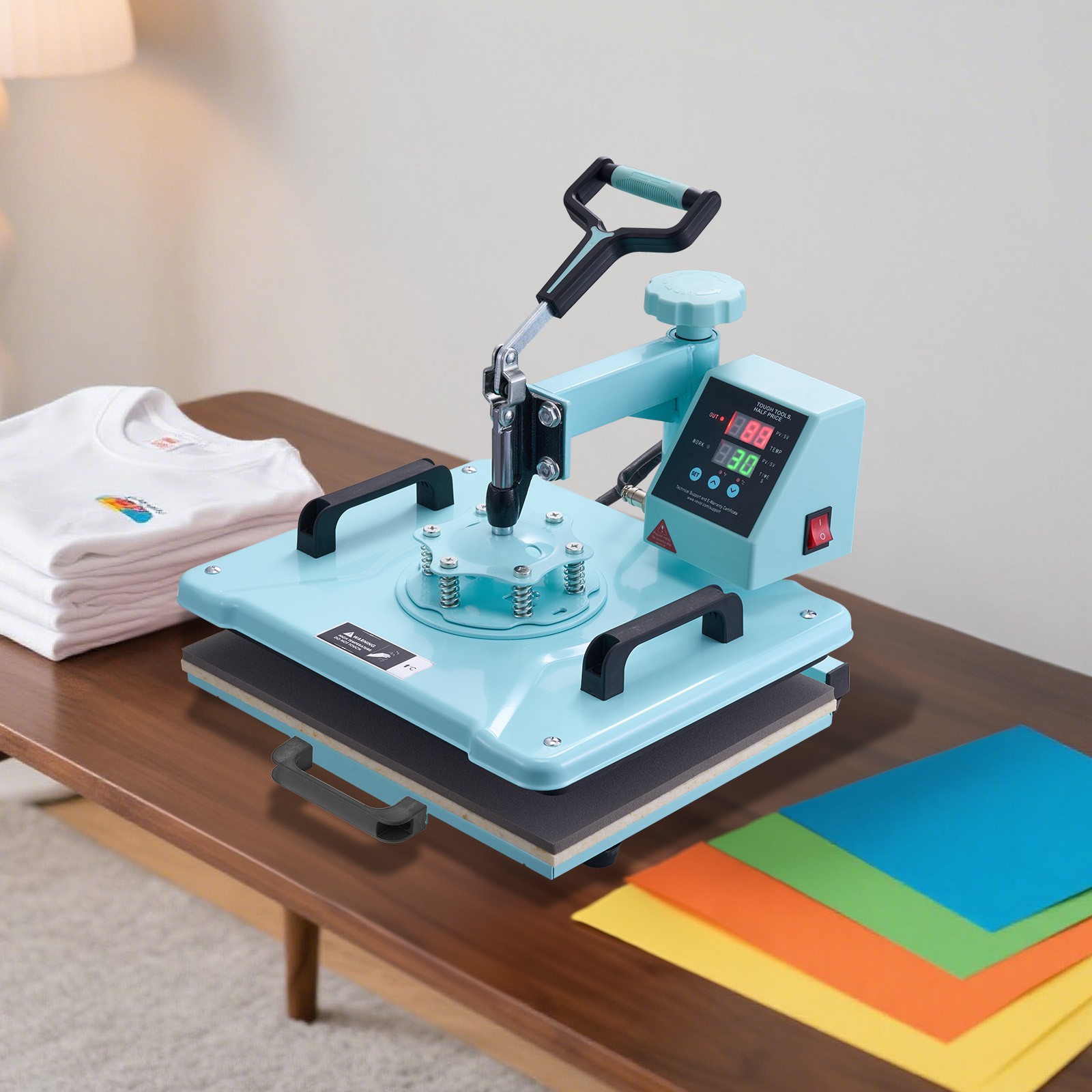 VEVOR Heat Press Machine 12×15 in 2 in 1 Heat Transfer Machine for T-Shirts Hats