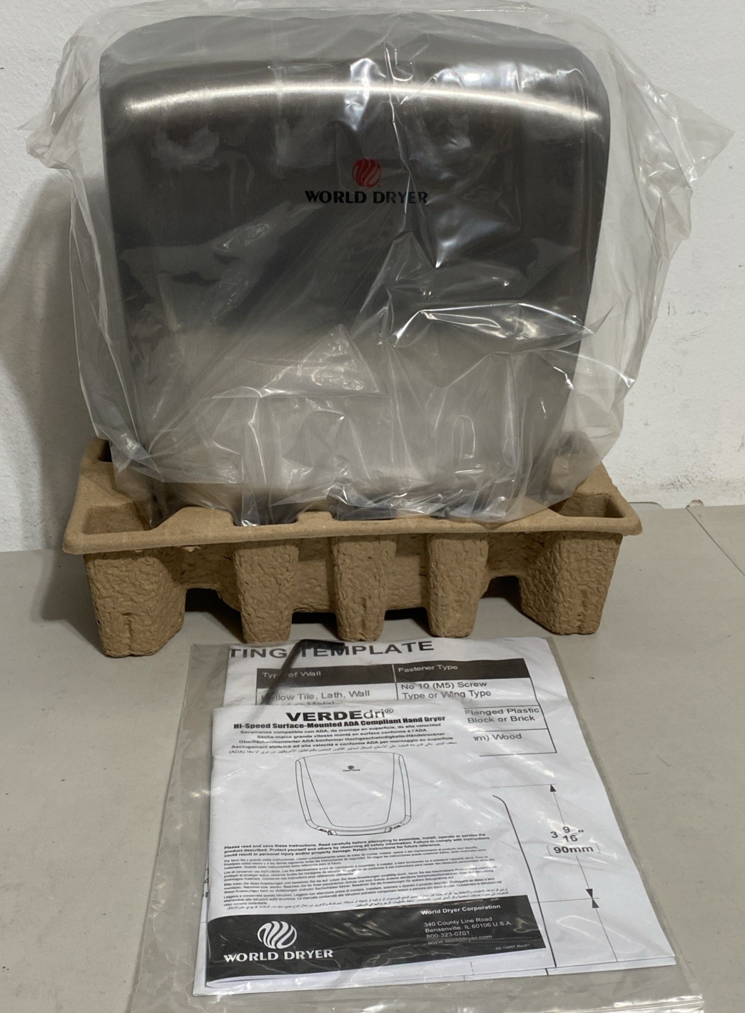 World Dryer Verde-dri model Q-973A2