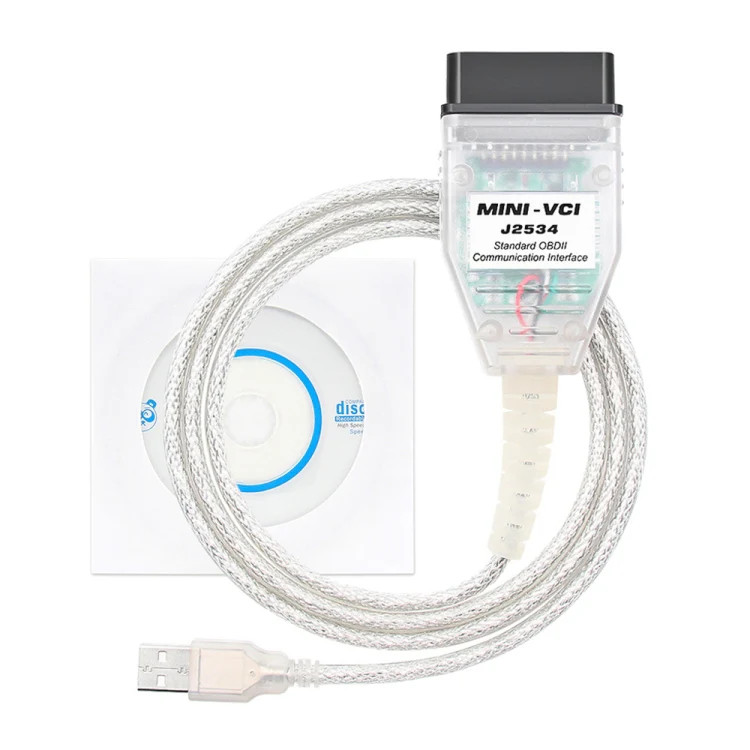 USB to OBD2 16 Pin MINI VCI FT232RL Single Diagnostic Cable for Toyota TIS Tech