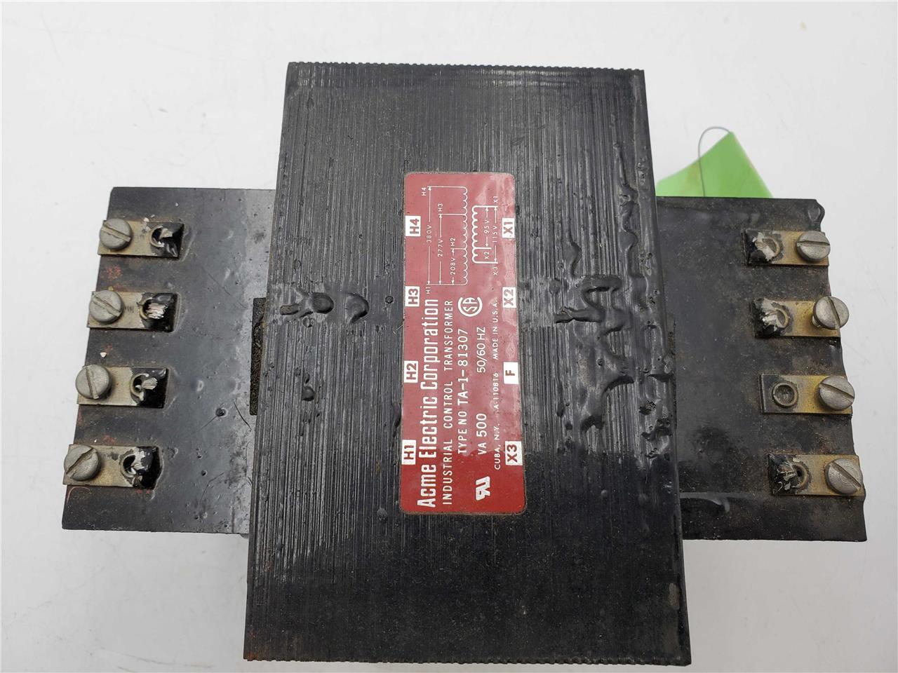 ACME INDUSTRIAL CONTROL TRANSFORMER TA-1-81307 500VA 50/60HZ