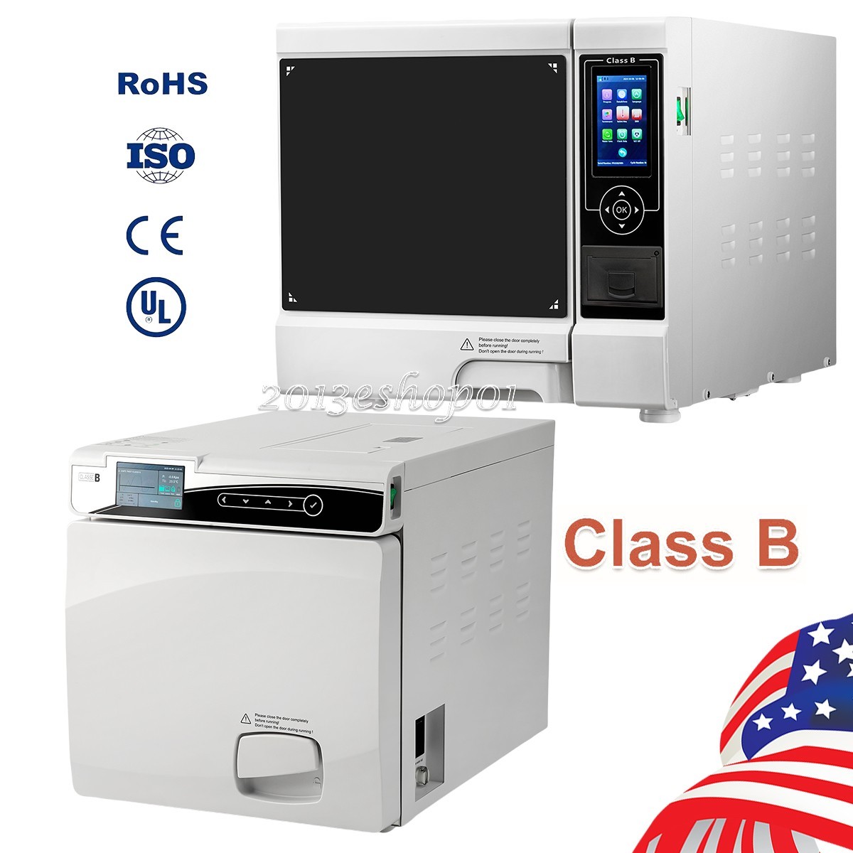 Medical Dental CLASS B Sterilizer Sterilization Pouches Autoclave Bags Tray Rack