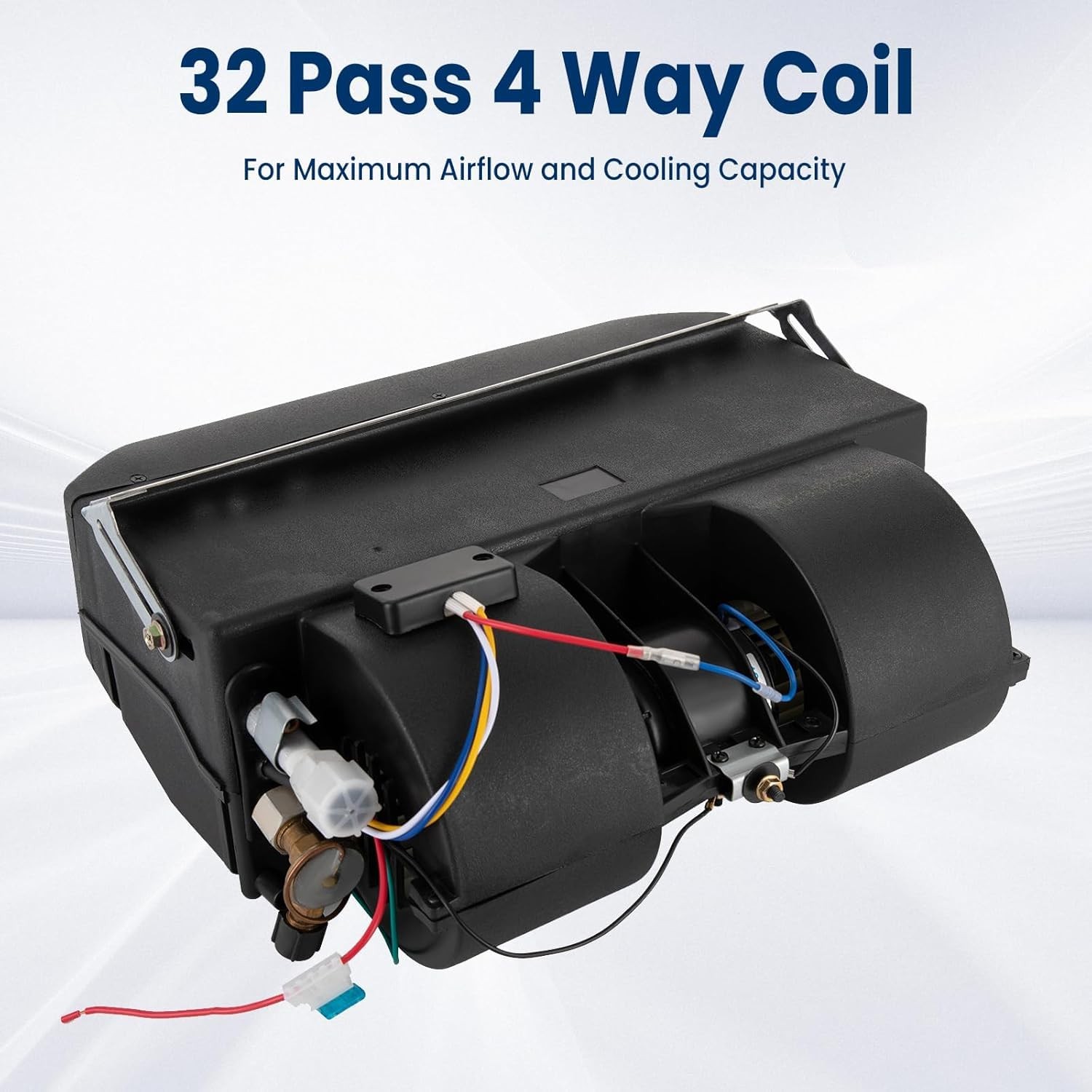 Underdash A/C Evaporator Assembly 12V 2 Vents 3 Speed 600 CFM for Car Truck