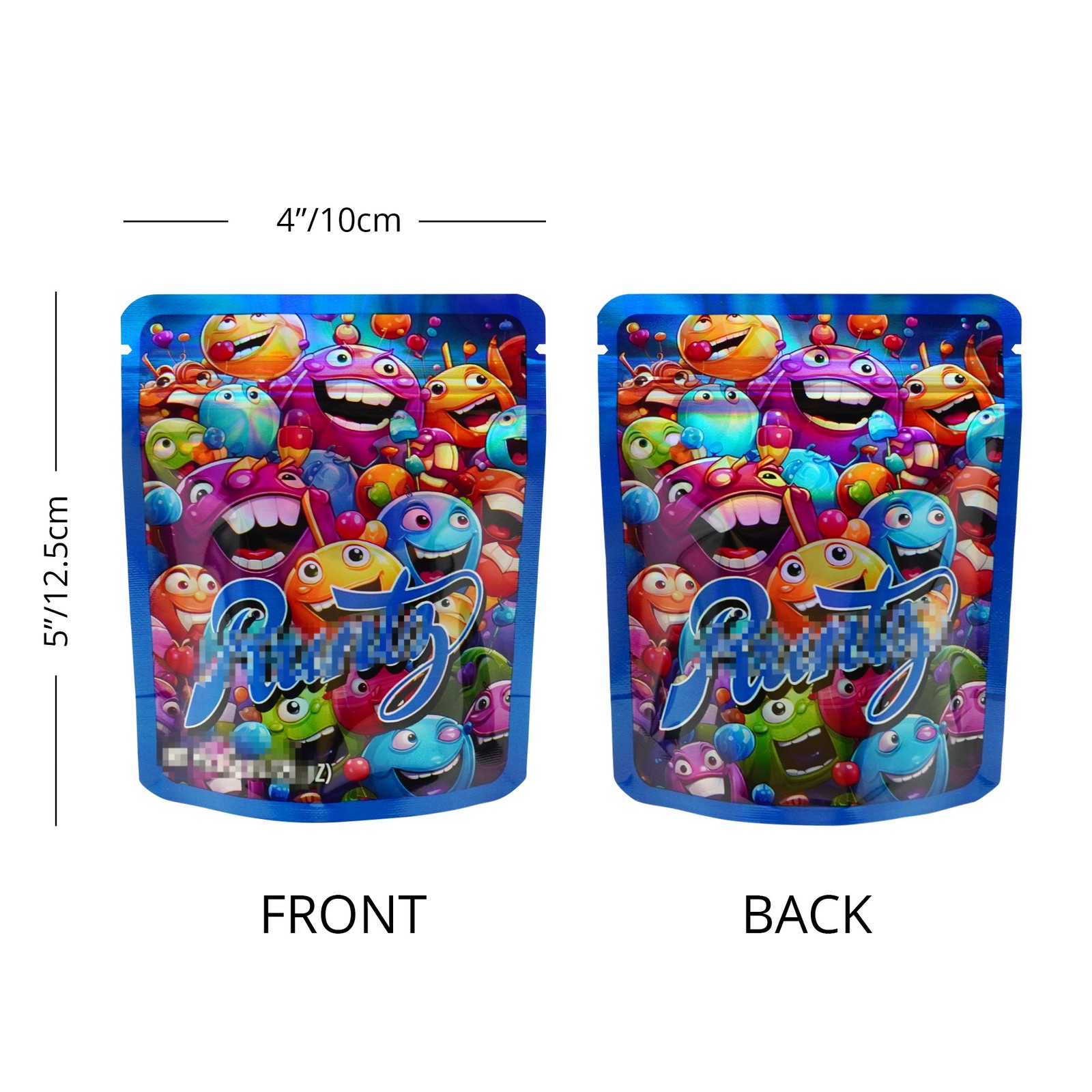 100pcs 3.5g Mixed Stand Up Mylar Bags Smell Proof Zip Seal Food Storage Bags