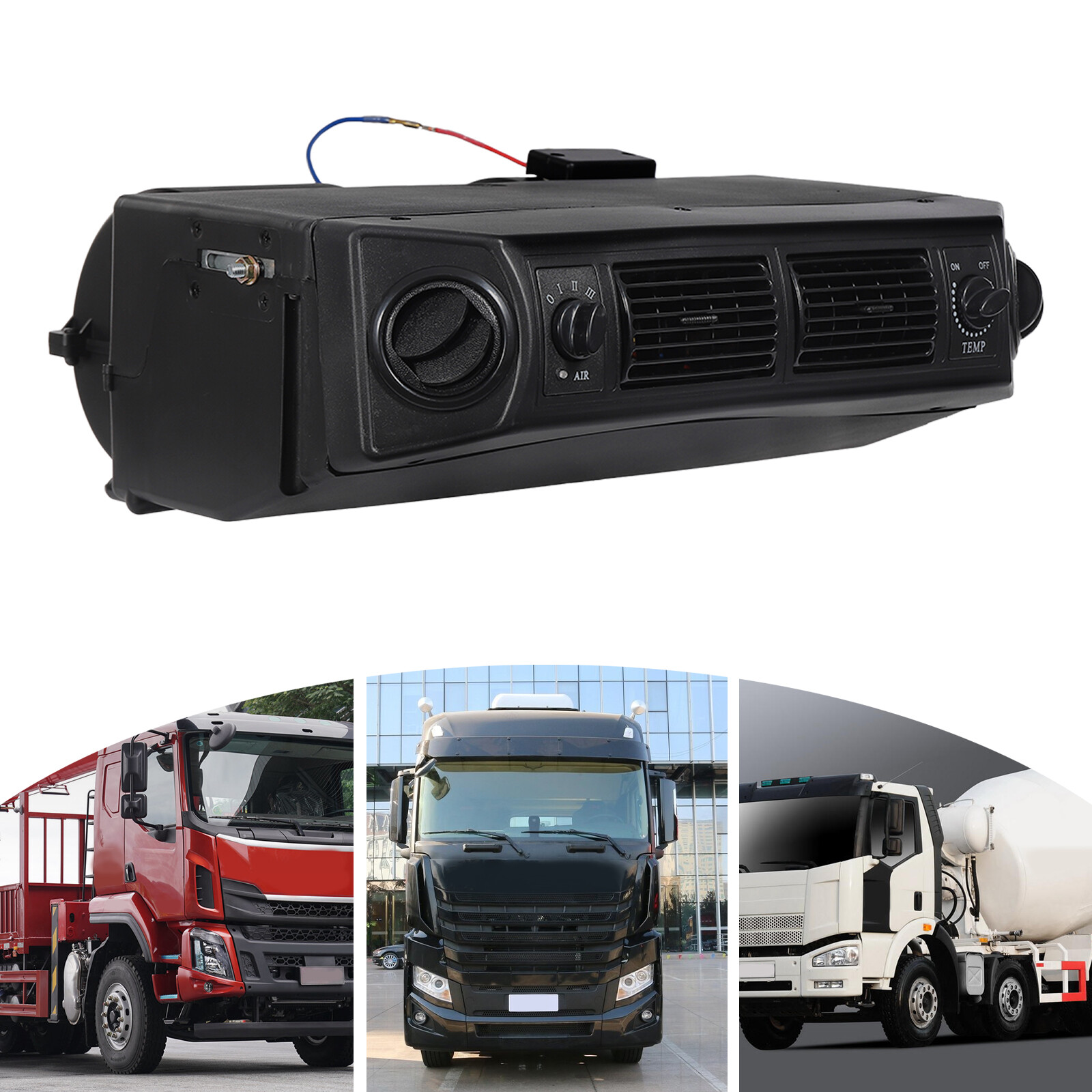 15.75*13.19*5.31in 80W 12V Black ABS Air Conditioning Evaporator W/ Drain Hose