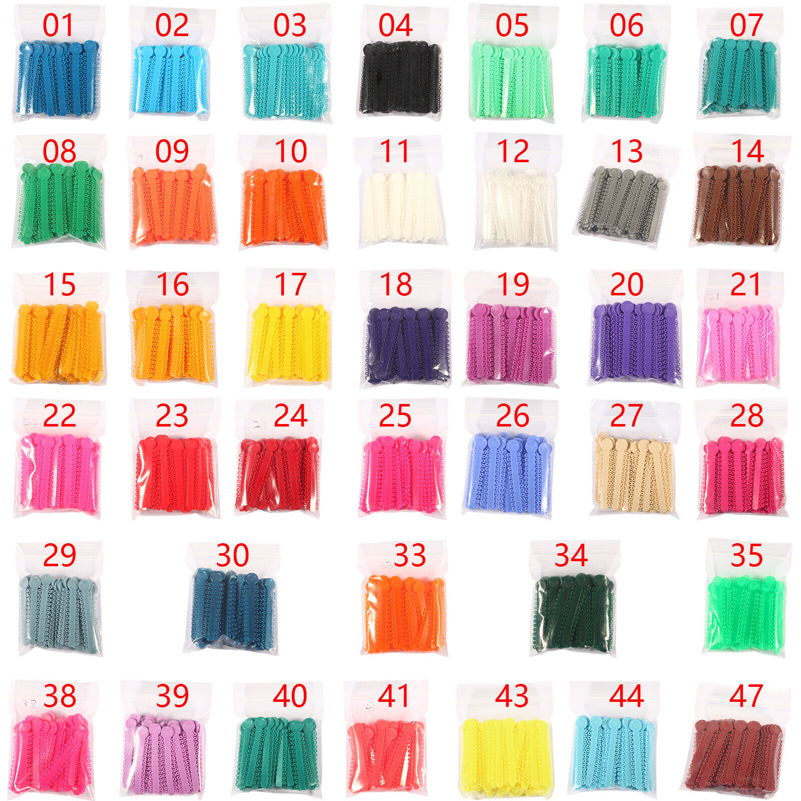 1040 Dental Orthodontic Ligature Ties Elastic Rubber Band Elastomeric Ligaduras