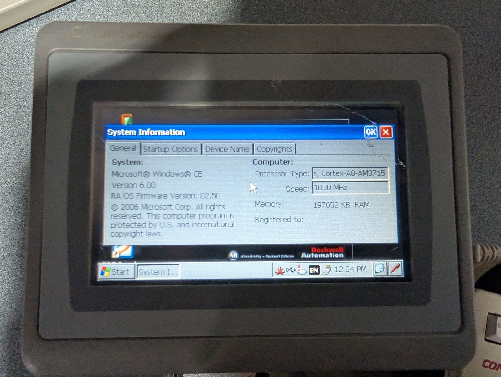 Allen Bradley Rockwell Automation Panelview Plus 7 2711P-T4W21D8S FACTORY RESET