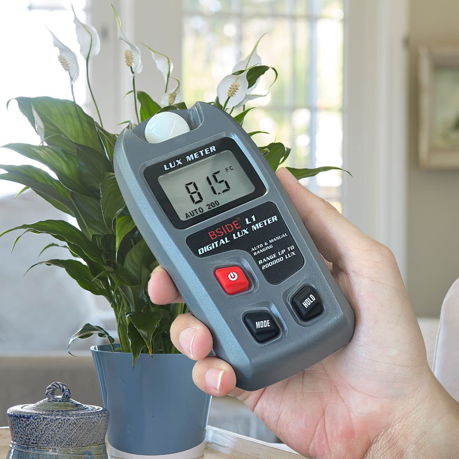 BSIDE Digital Light Meter Lux Tester Illuminance Luxmeter, 0-200,000 Lux Portabl