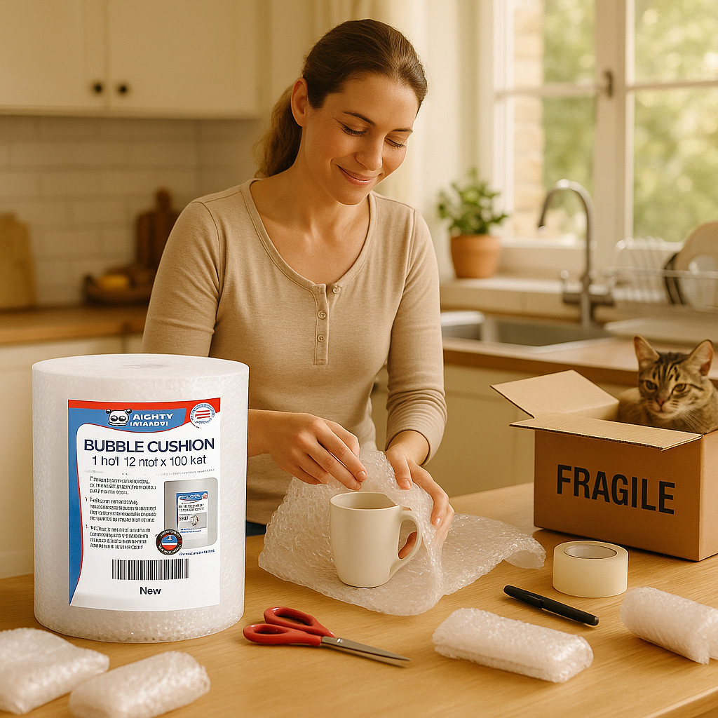Small Bubble Cushioning Wrap Roll for Protecting Fragile Items 12″x100 feet