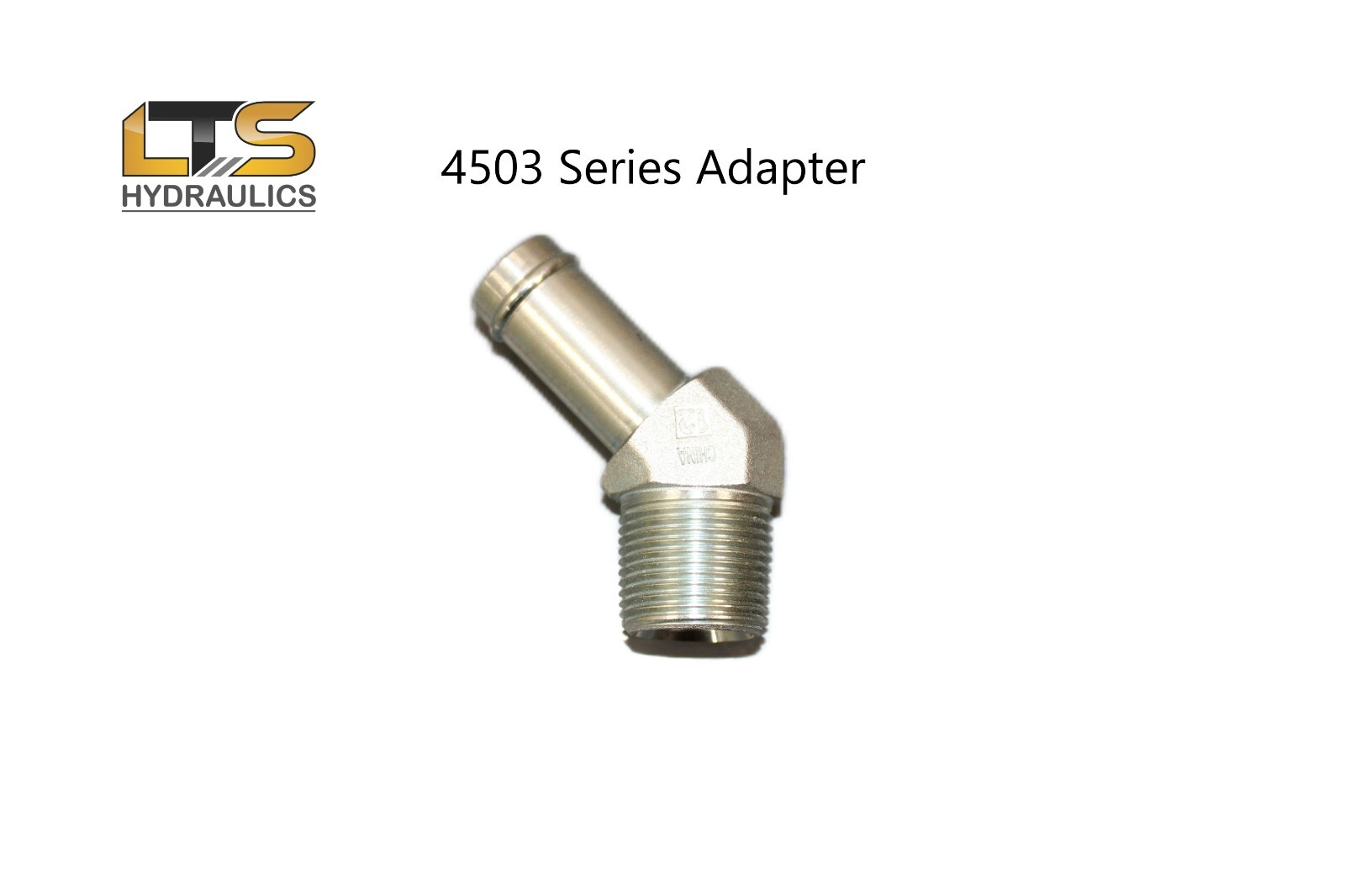 1/2″ Beaded Hose Barb x 1/2″ Male Pipe NPT 45° Steel Adapter 4503-08-08