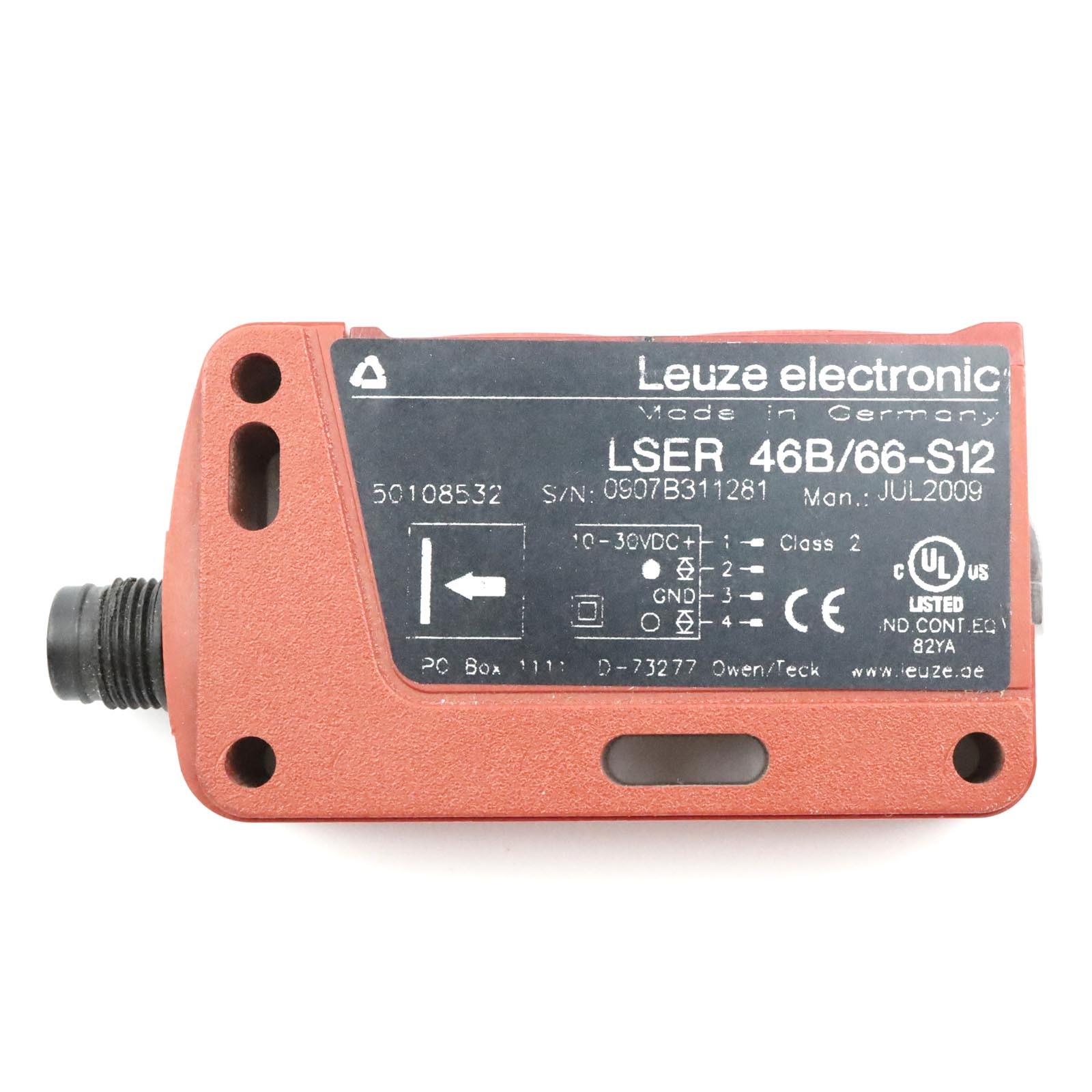 Leuze retro-reflective sensor LSER 46B/66-S12 50108532 GEB