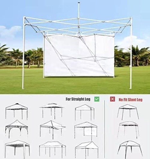 Door for 10×10 Canopy Frame One Central Zipper Design for Easy Entry and Exit…