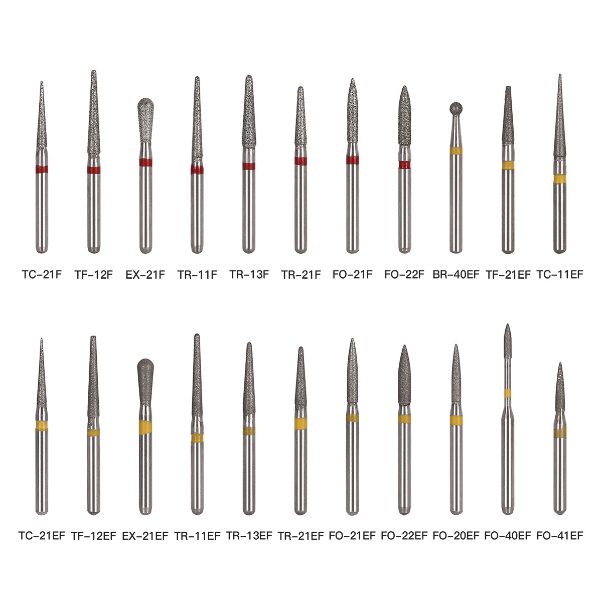 20Packs 100Pcs Dental Diamond Burs FG Burs Turbine For High Speed Handpiece
