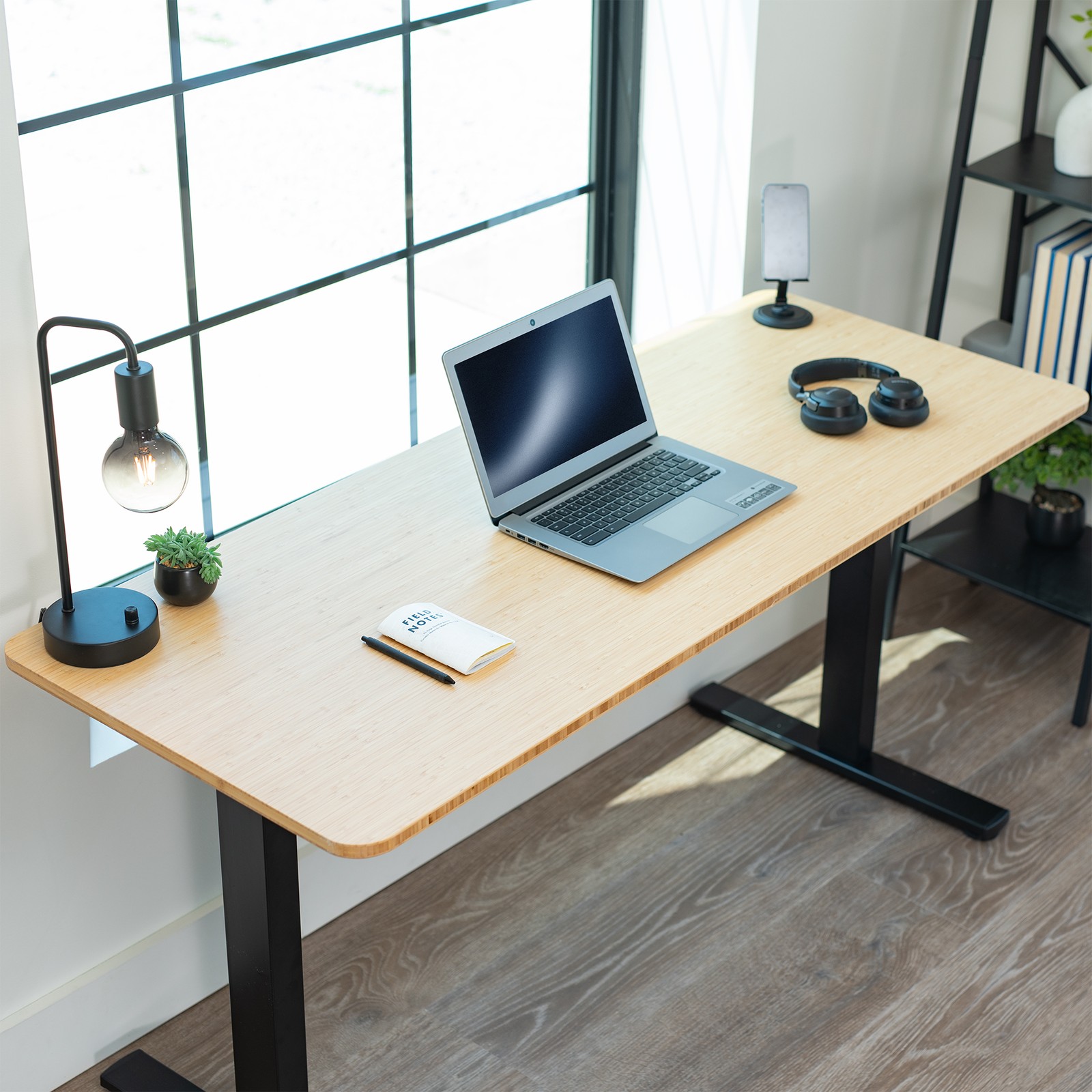 USED VIVO Bamboo 60 x 24 inch Universal Table Top for Sit to Stand Desk Frames