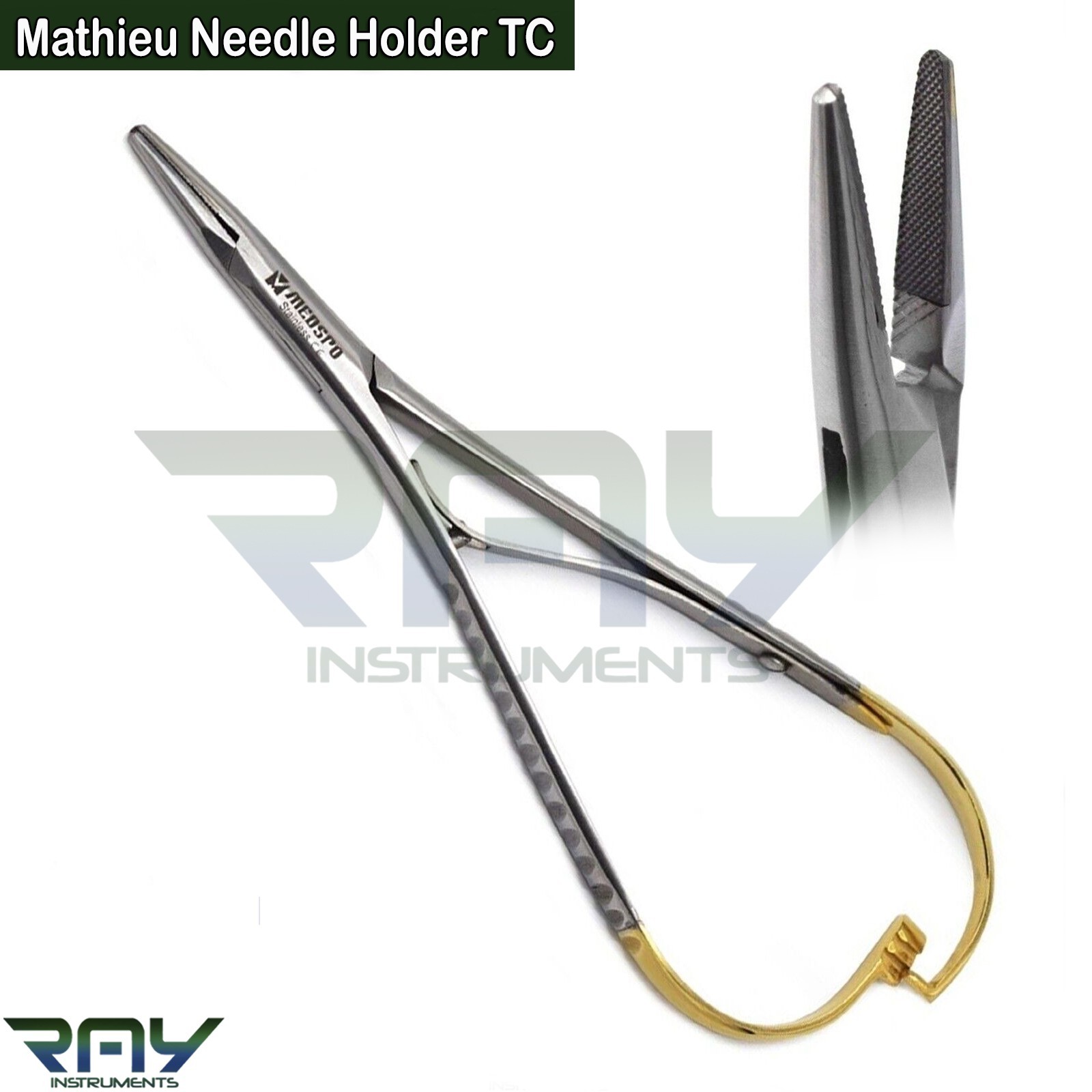 3 Pcs Dental Ligature Mathieu Needle Holder TC 14cm Orthodontic Suture Forceps