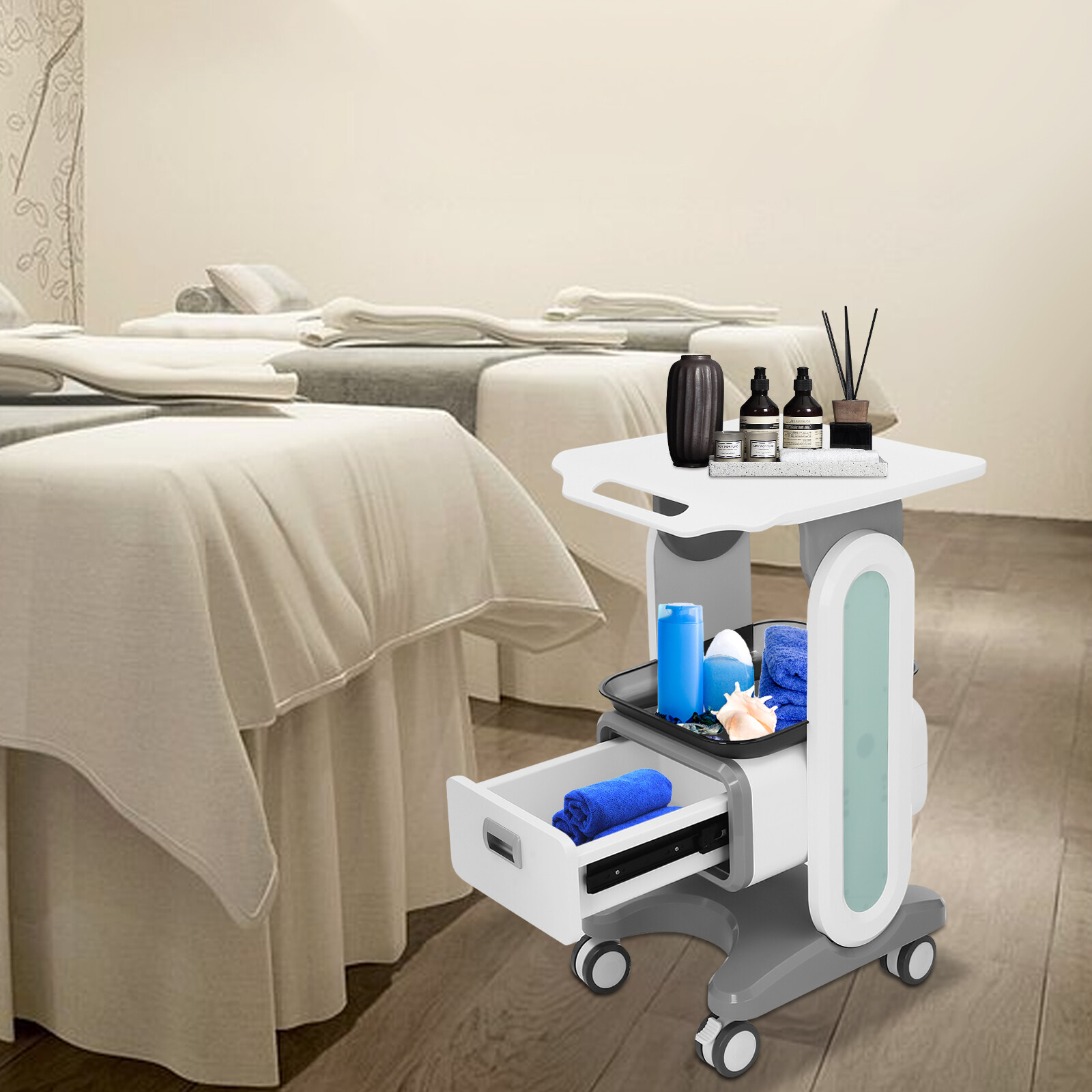 Medical Cart Mobile Cart Cosmetic Instruments Tool Rolling Storage Trolley