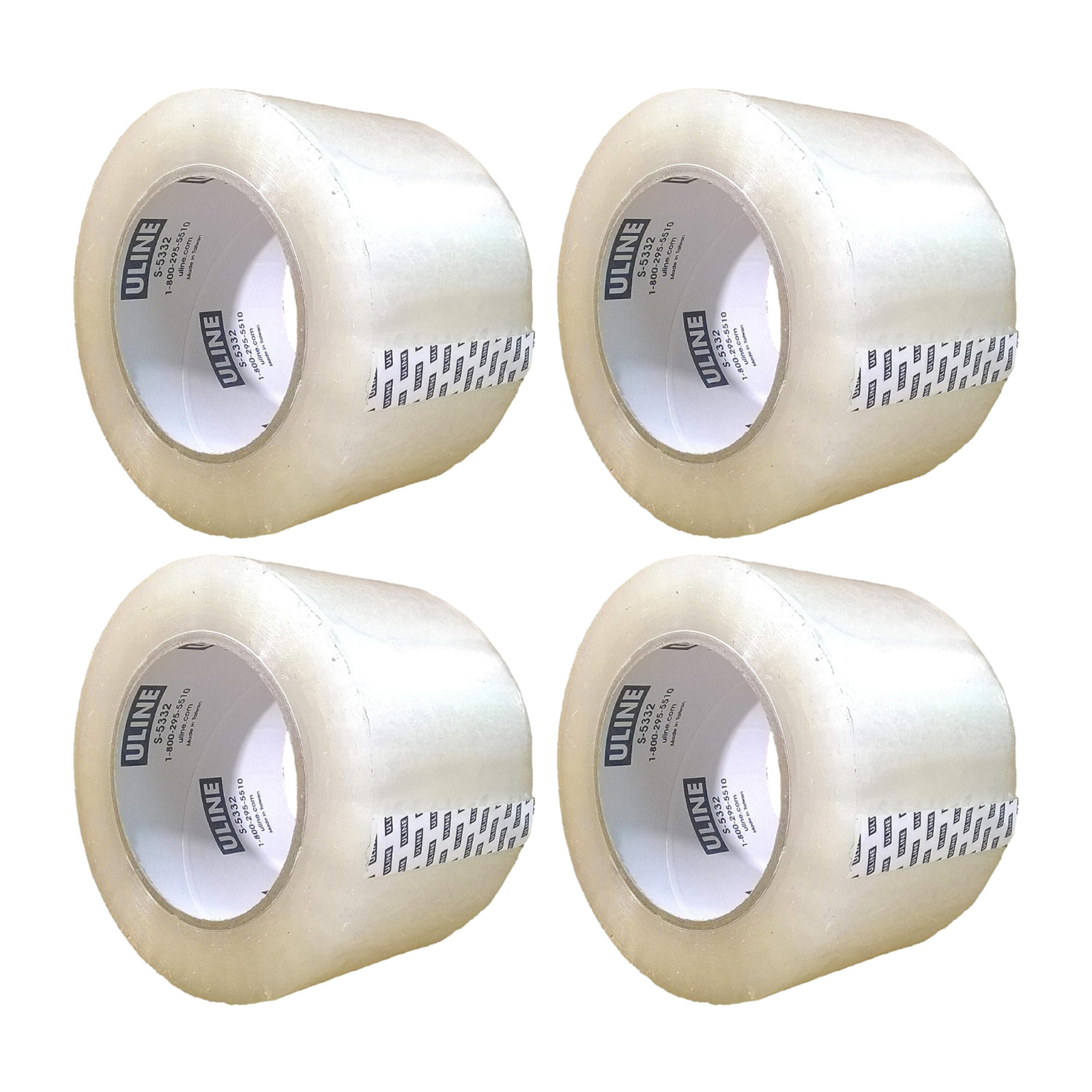 Uline S-5332 Industrial Plus Carton Sealing Tape, 2.6 Mil 3″ x 110 Yds – 4 Pack