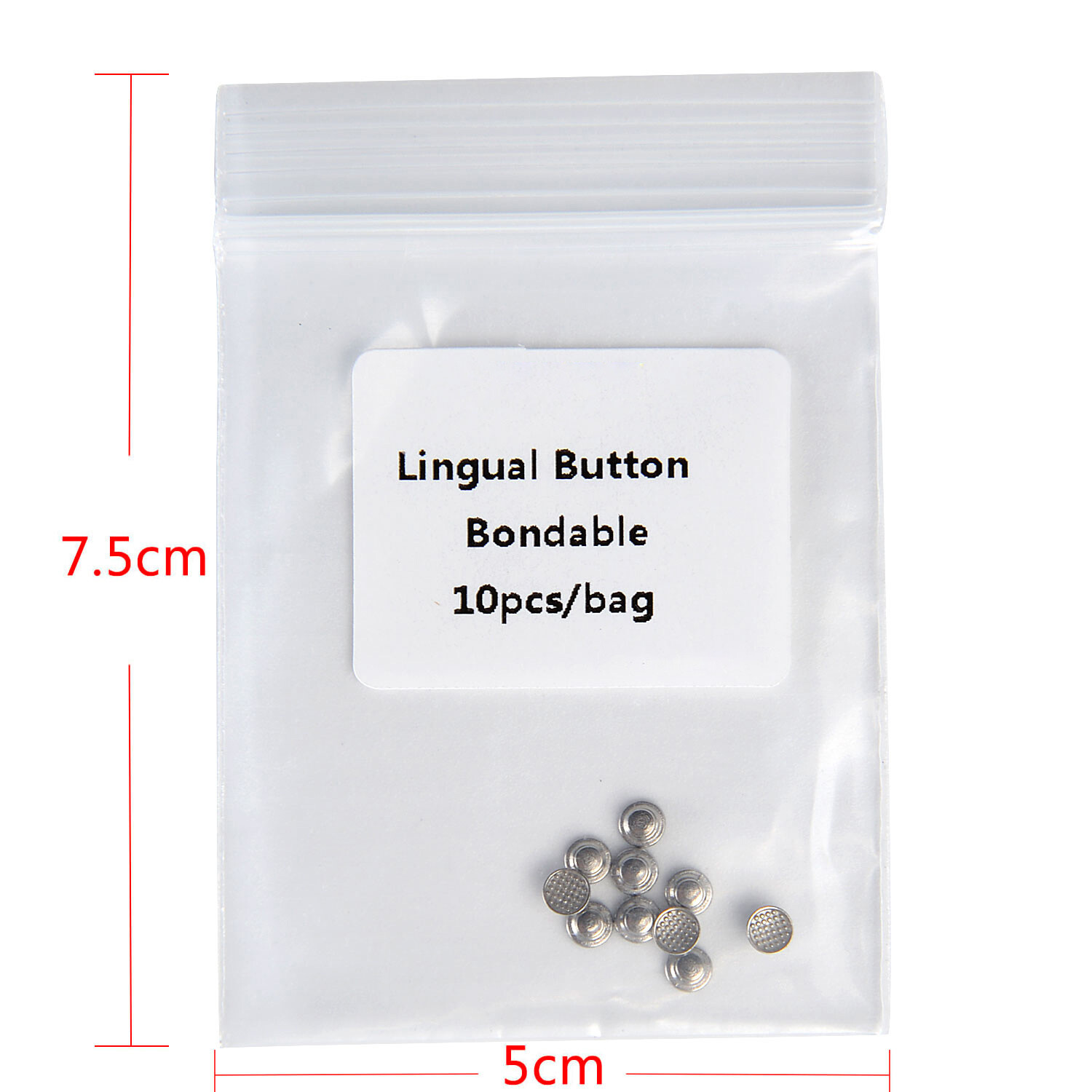 AZDENT Dental Orthodontic Lingual Button Bondable Round 10Pcs/Kit