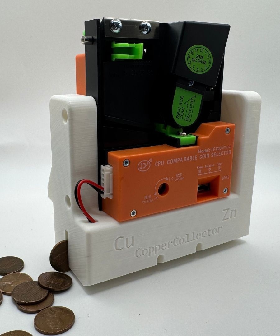 The Copper Collector -Copper Cent Penny & Silver coin sorter- with Power Supply