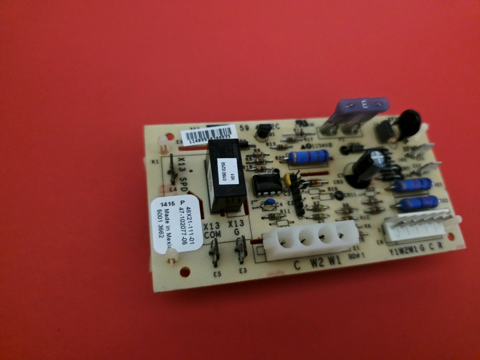 RHEEM RUUD OEM CONTROL CIRCUIT BOARD ECM BLOWER MOTOR A/H 47-102077-05 TESTED