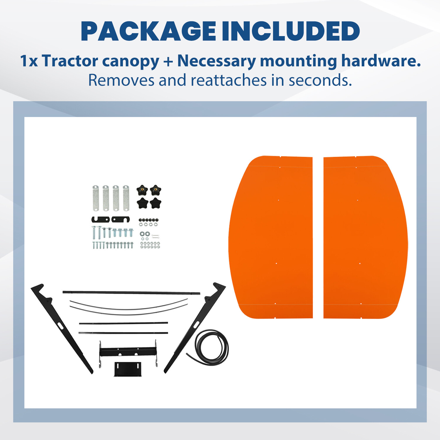 Orange Tuff Top Tractor Canopy For ROPS 48-3/8″ X 48-3/8″