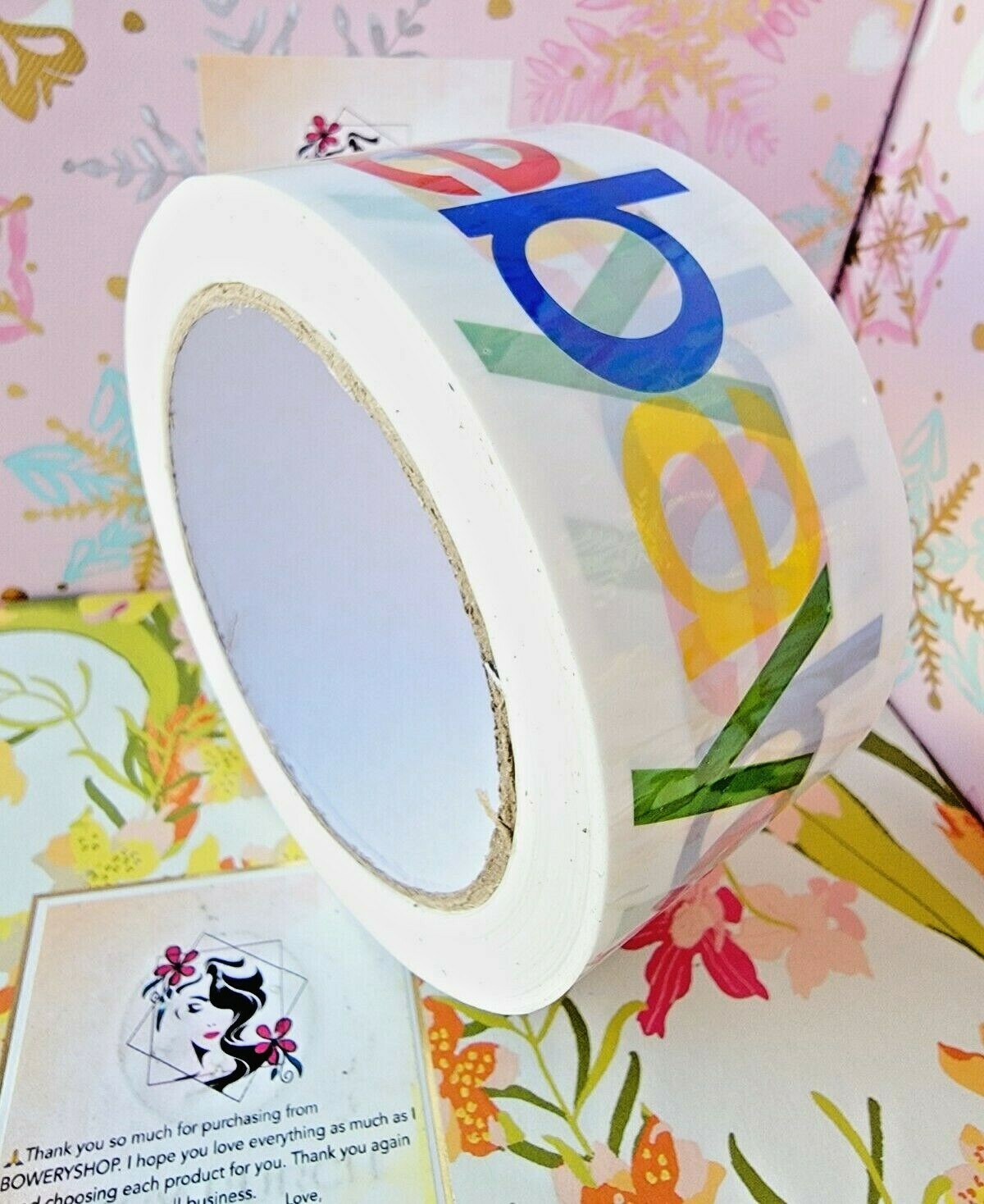 4 Rolls Official eBay Brand Logo Packing Packaging Tape Shipping 2″ x 75 yards