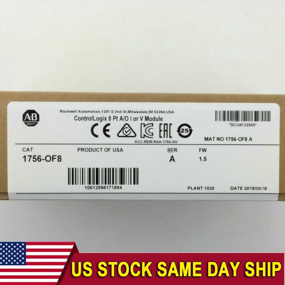 Factory Sealed AB 1756-OF8 SER A ControlLogix 8 Pt Output Module US Free Tax