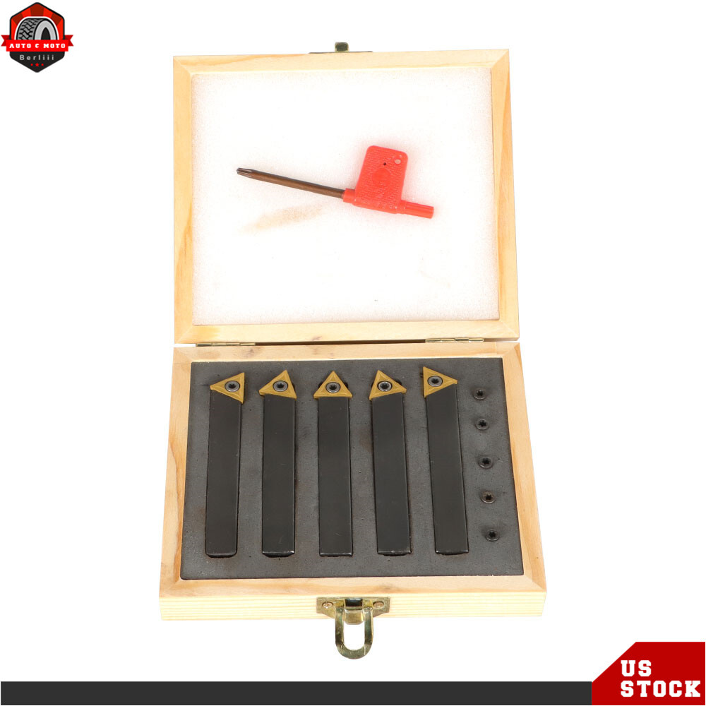 5Pack 1/2″ Indexable Carbide Insert Turning Tooling Bit Holder Set For Lathe New