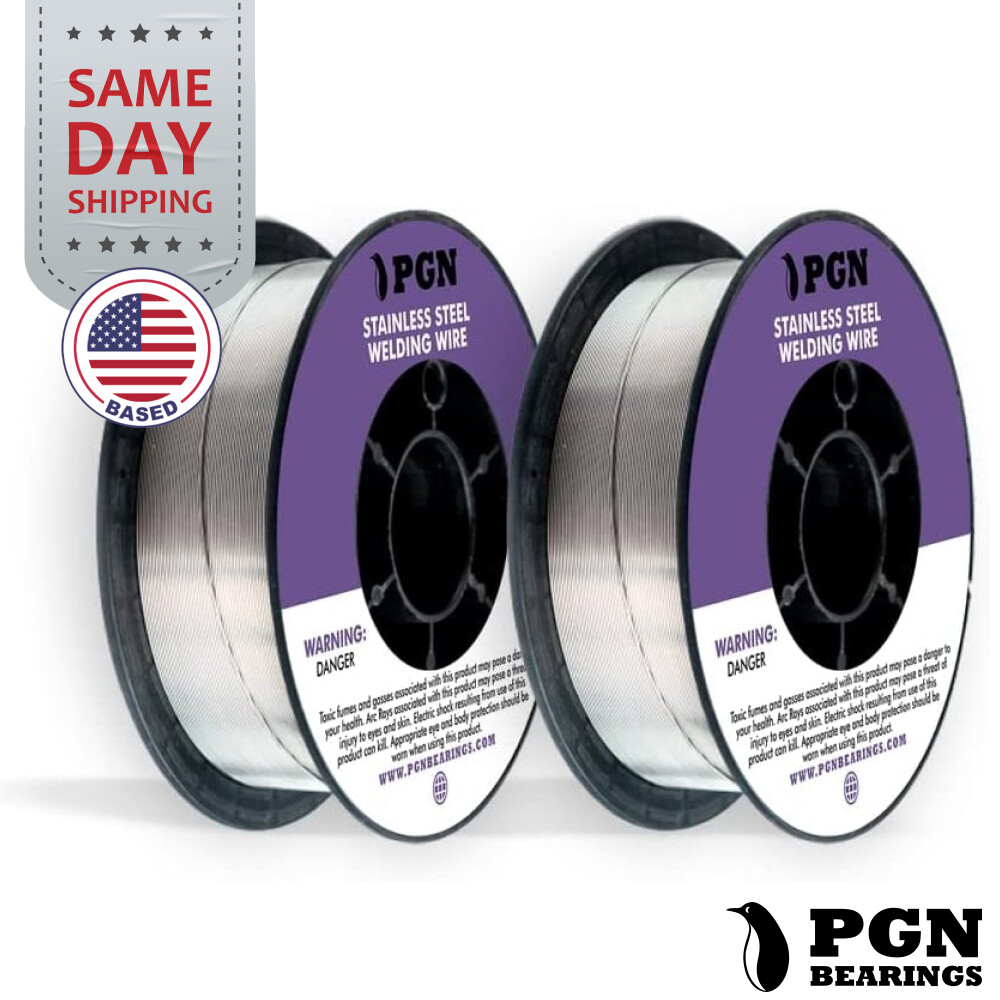 (2 x 10-Lb Spools) PGN ER308L .035″ MIG Stainless Steel Welding Wire