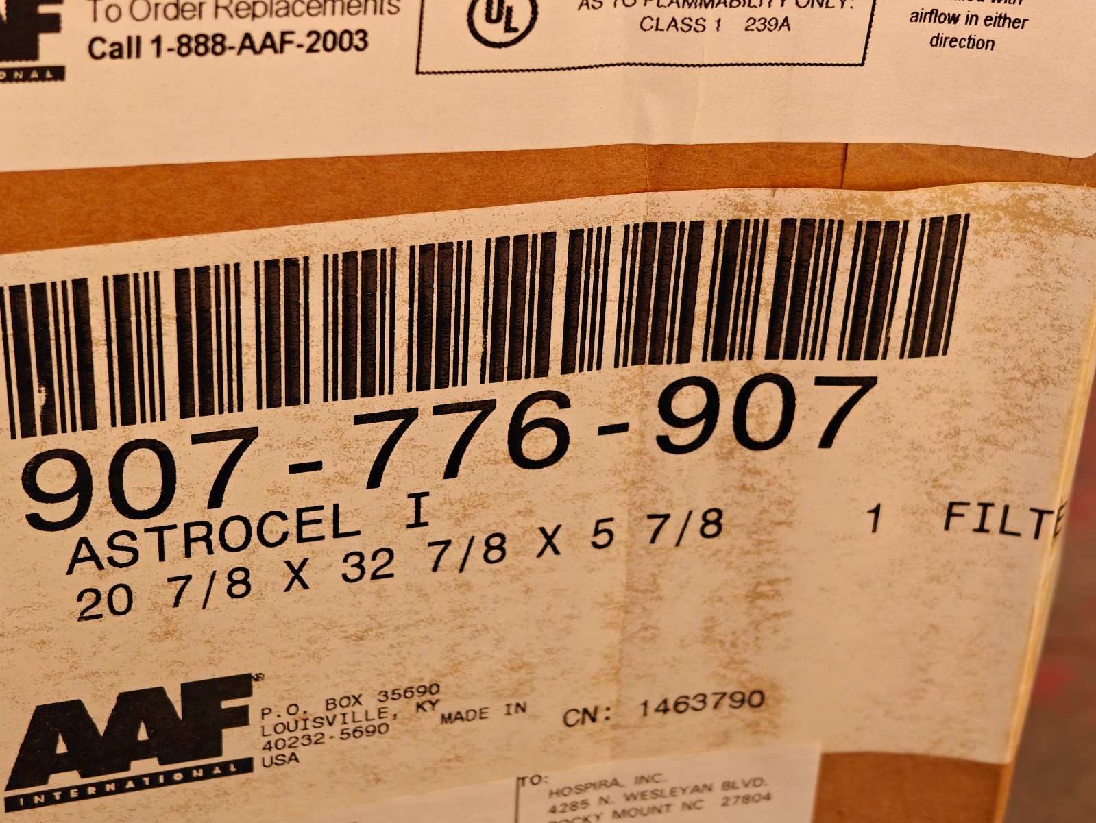 AAF AstroCel Type T-M HEPA Air Filter 23 5/8 x 35 5/8 x 5 Cleanroom | NEW