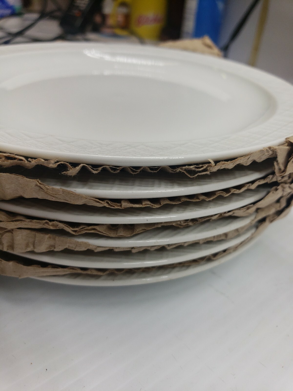 ITI China Dredson 8 3/8″ Plate Narrow Rim Bright White 6 Plates