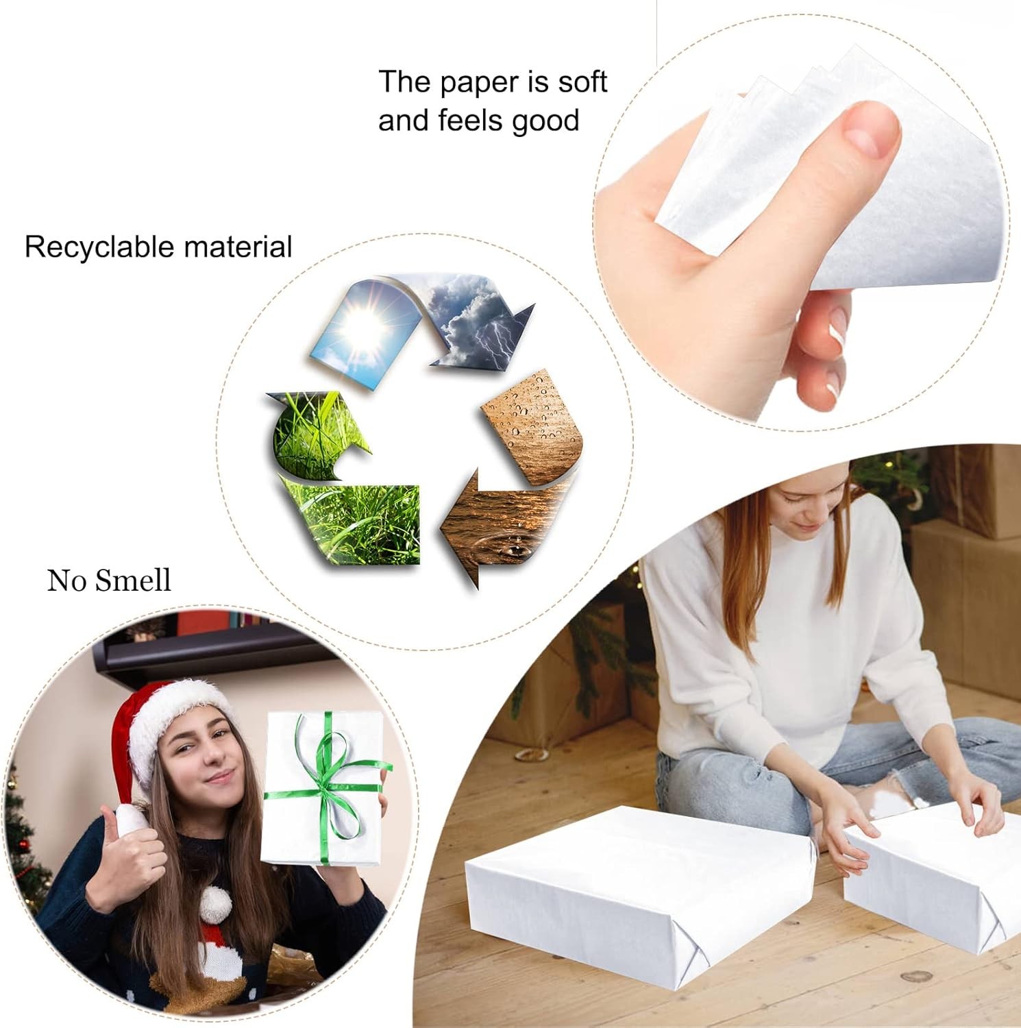 White Tissue Paper 15″ x 20″ 20″ x 30″ Packing Wrapping Cushioning Void Fill