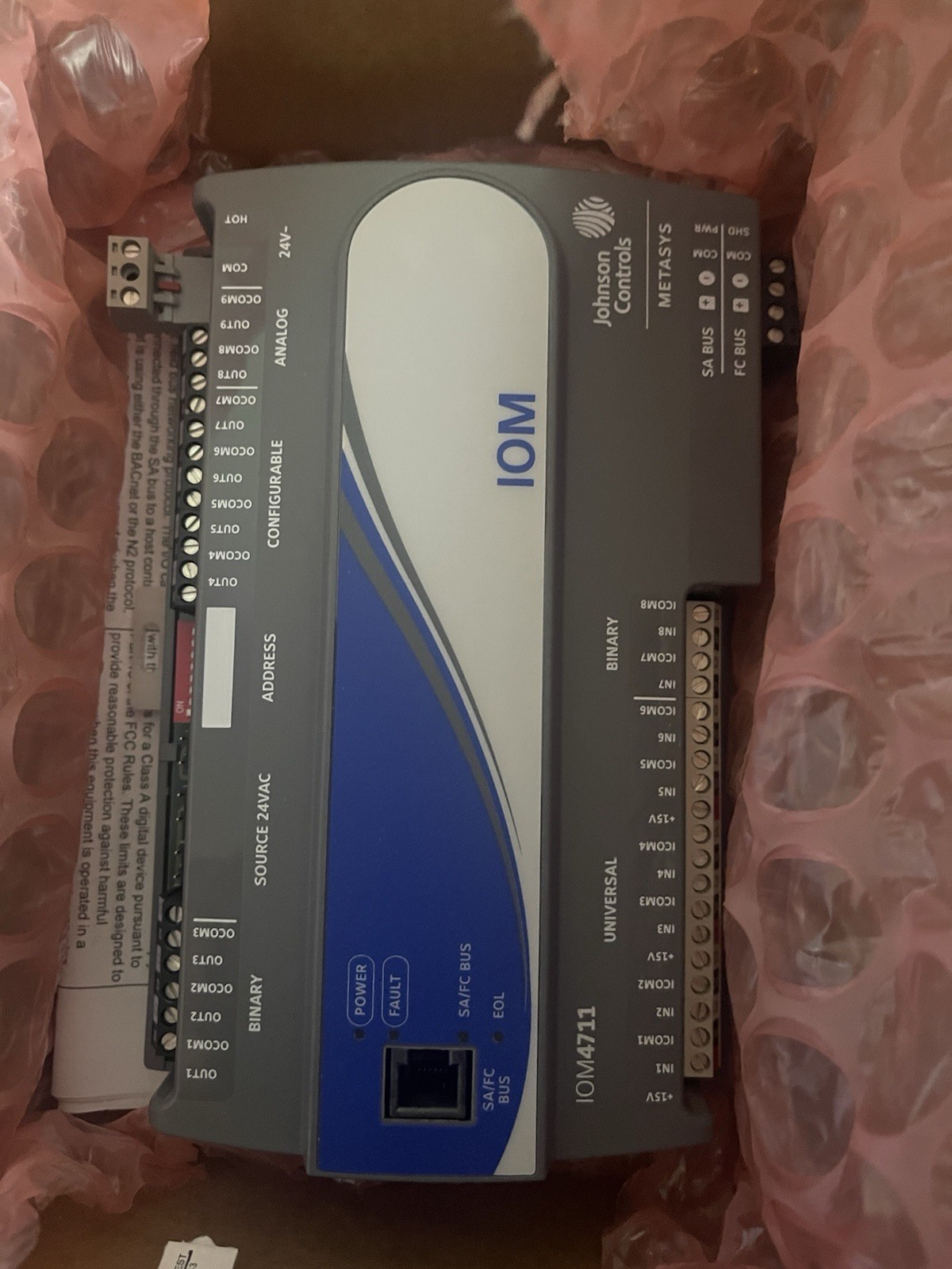 Johnson Controls MS-IOM4711-0 PLC Input/Output Module 17 Point
