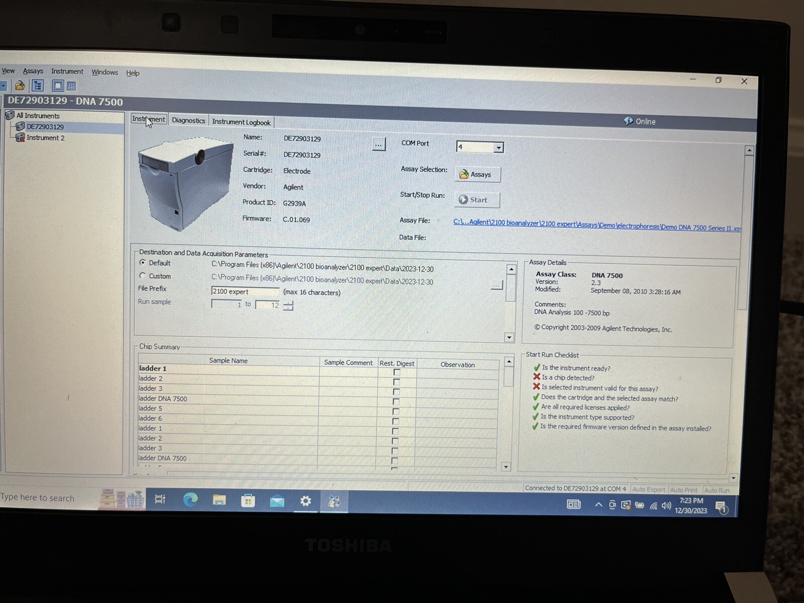 Agilent 2100 Bioanalyzer G2939A TESTED with 6 Months Warranty