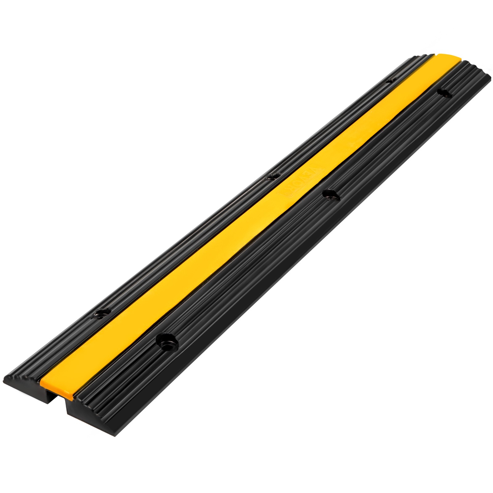 VEVOR 4PCS 1 Channel Speed Bumps Wire Hose 22000lbs Cable Protector Ramp