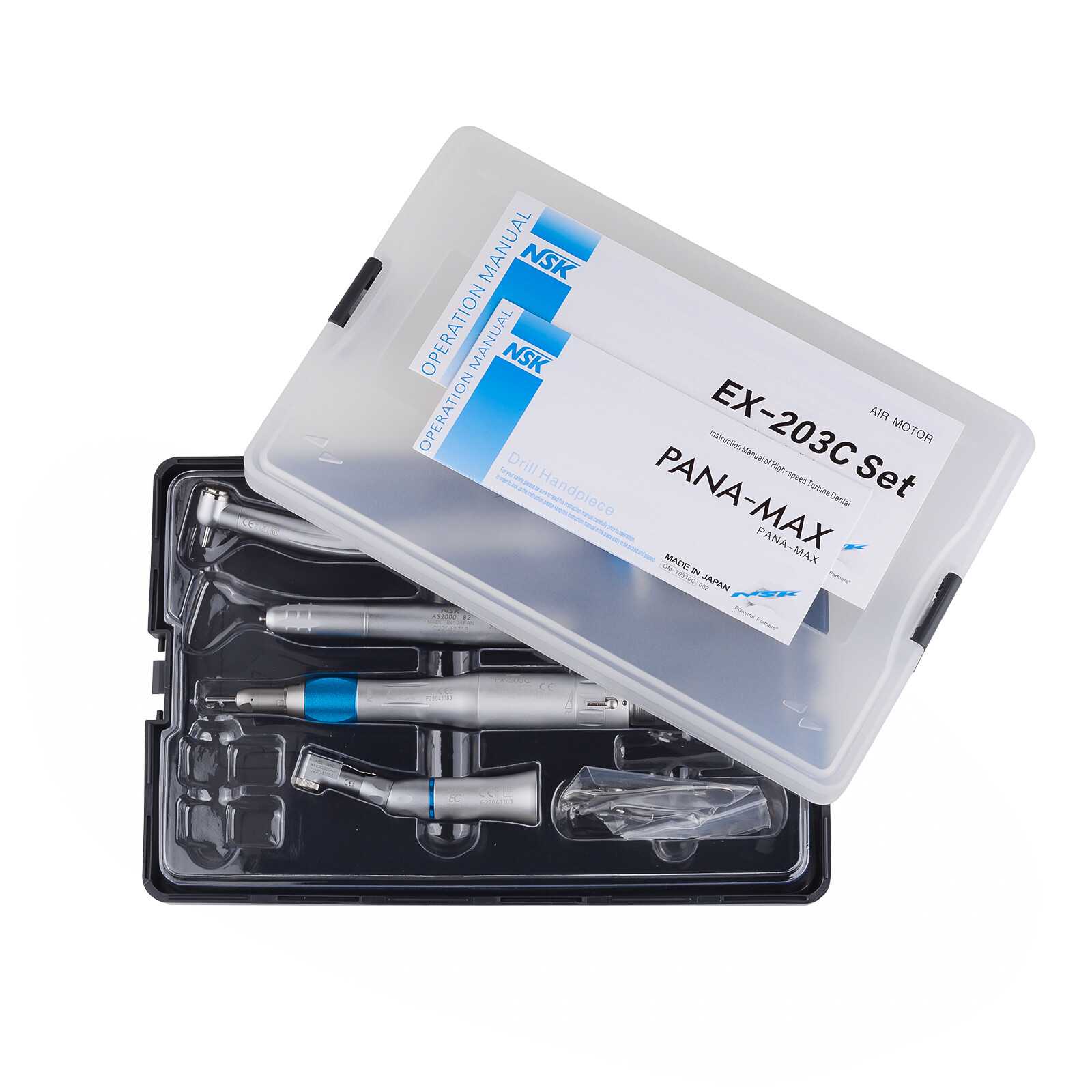 NSK Type Dental PANA MAX LED High Speed Handpiece+Air Scaler+EX203C Low Speed US
