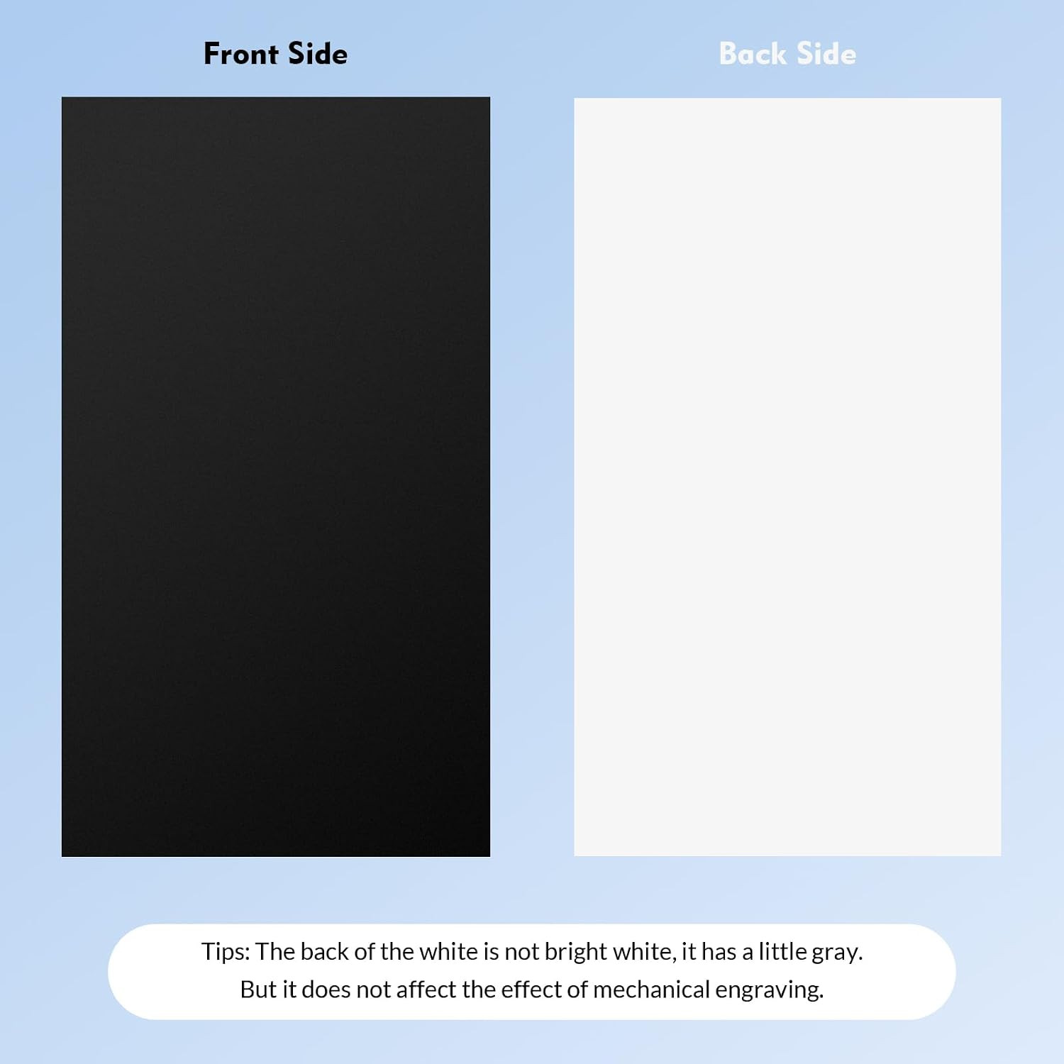 Laser Engraving Blank ABS Double Color Plastic Sheet (Black) | 11.8X6.49X0.05 In