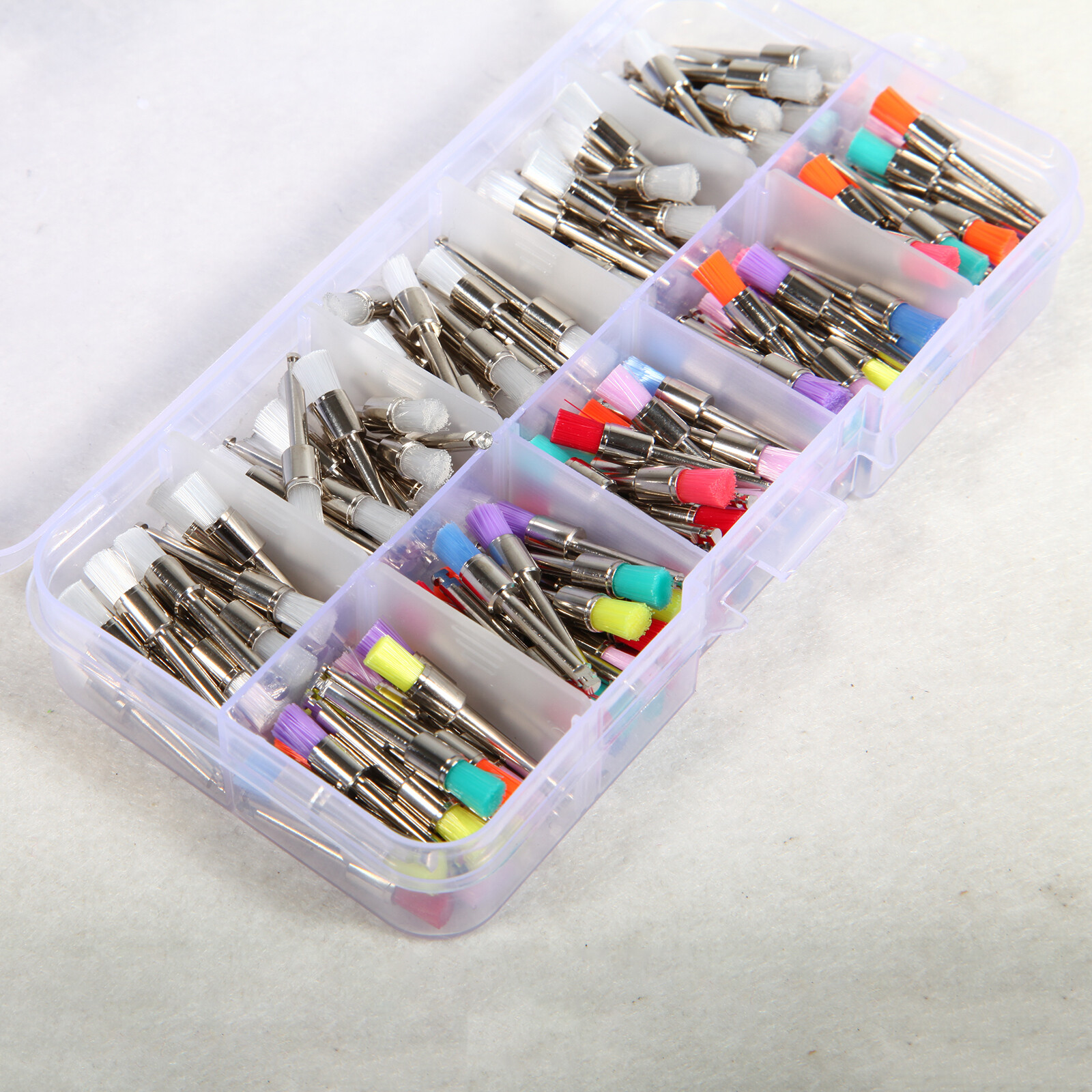 200 pcs Dental Teeth Prophy Brushes Polishing Tapered Latch Type Mixed 2.35mm po