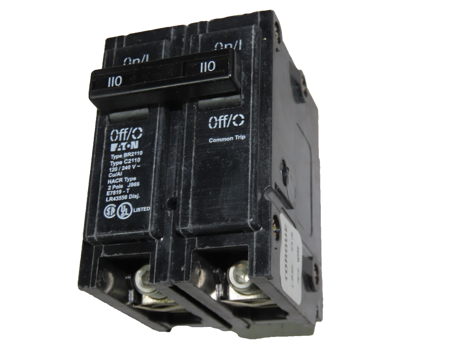 EATON BR2110 CIRCUIT BREAKER 110Amp 2 POLE 120/240V (Pack of 1)