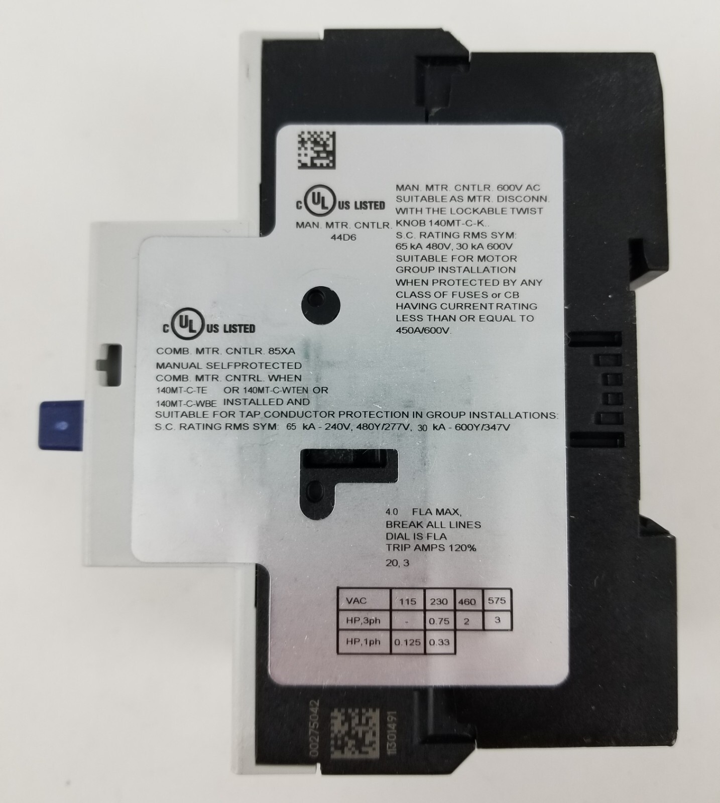 Allen-Bradley 140MT-C3E-B40 Motor Protection Circuit Breaker 2.5-4Amp NEW