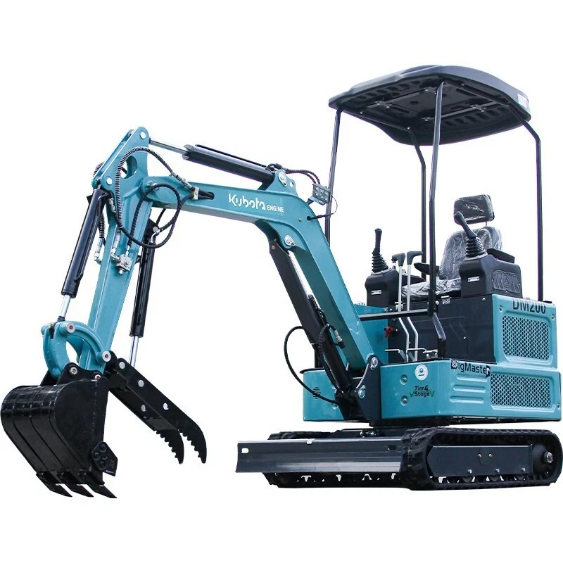 Mini Excavator 1.8 Ton Digger 4000Ibs Diesel EPA Crawler KUBOTA Engine USA Stock
