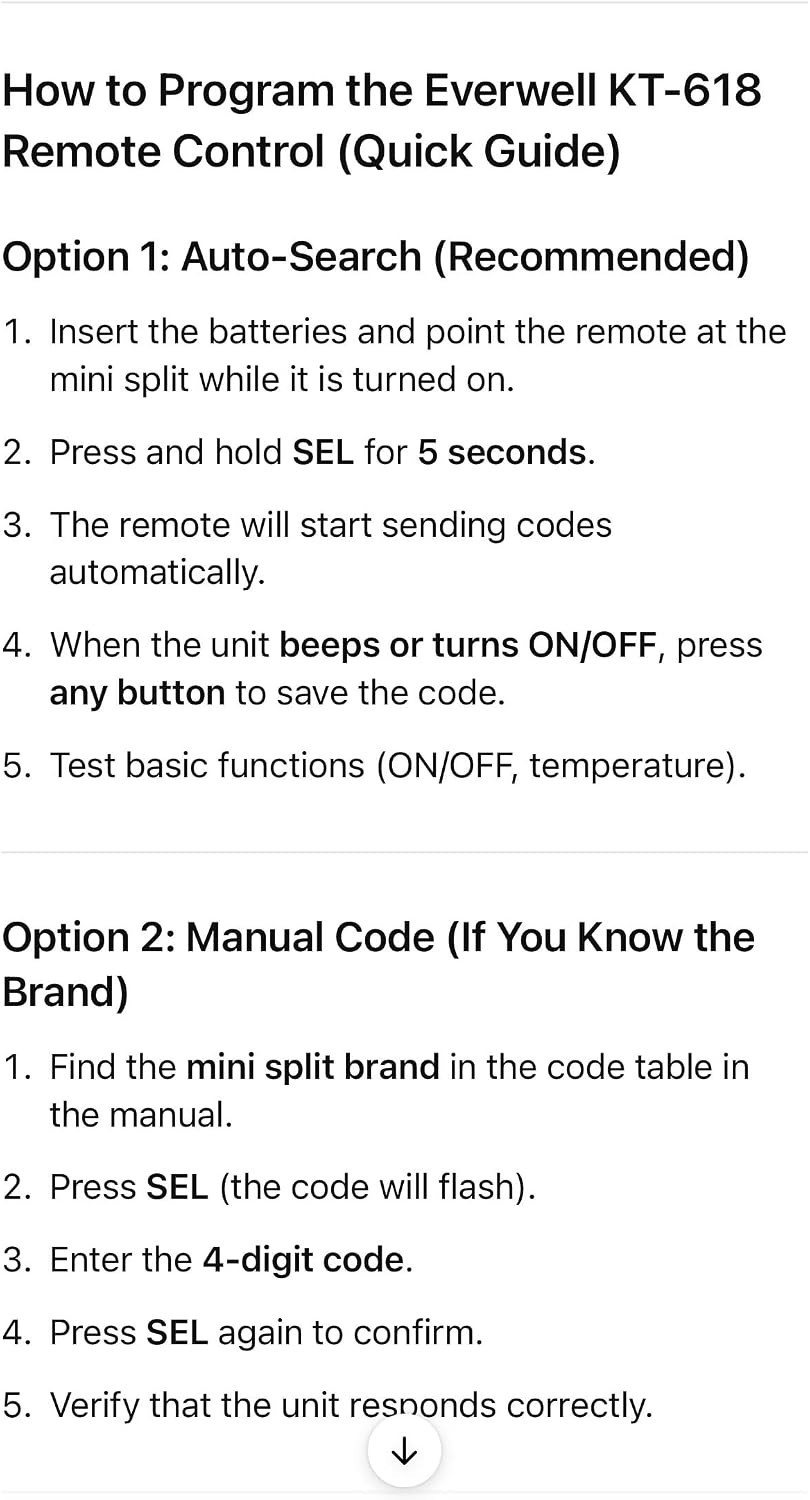 GENERIC Mini Split Universal Remote Control,10000 Codes, Controls 99.9% AC