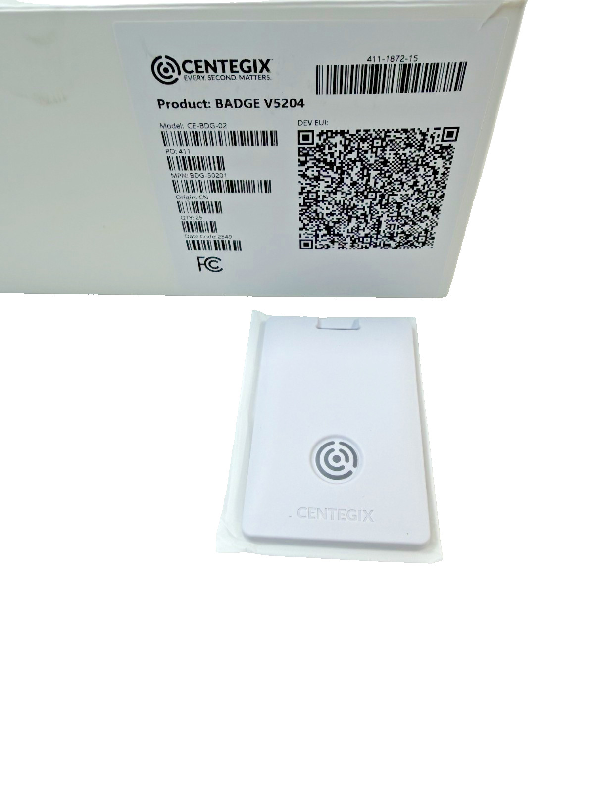 (Box of 25) Centegix CrisisAlert Wearable Panic Button Badges CE-BDG-02 NEW