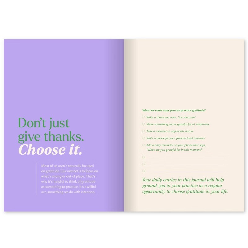 Green Inspired 8.5″x6″ ’90 Days of Gratitude’ Guided Journal 128 Pages